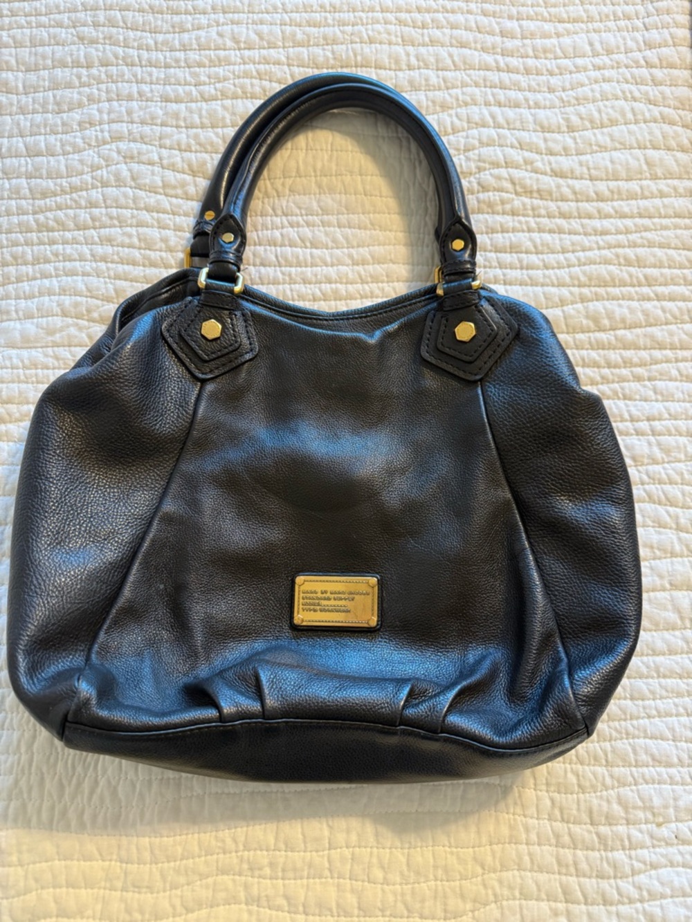 Marc Jacobs Classic Q Francesca Black leather tote bag